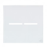 Placa p/ 2 Interruptores 4x4 - Novara Glass Branco